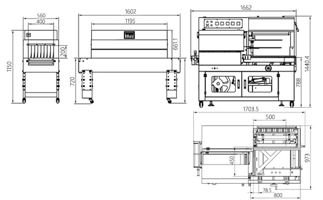 Heat Tunnel Shrink Wrap Machine